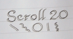 Scroll Nib 20 writing